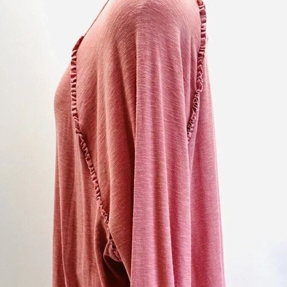 NWT LAUREN CONRAD Women Long Sleeve Pullover Round Neck Pink Shirt Plus Size XXL - Picture 4 of 12